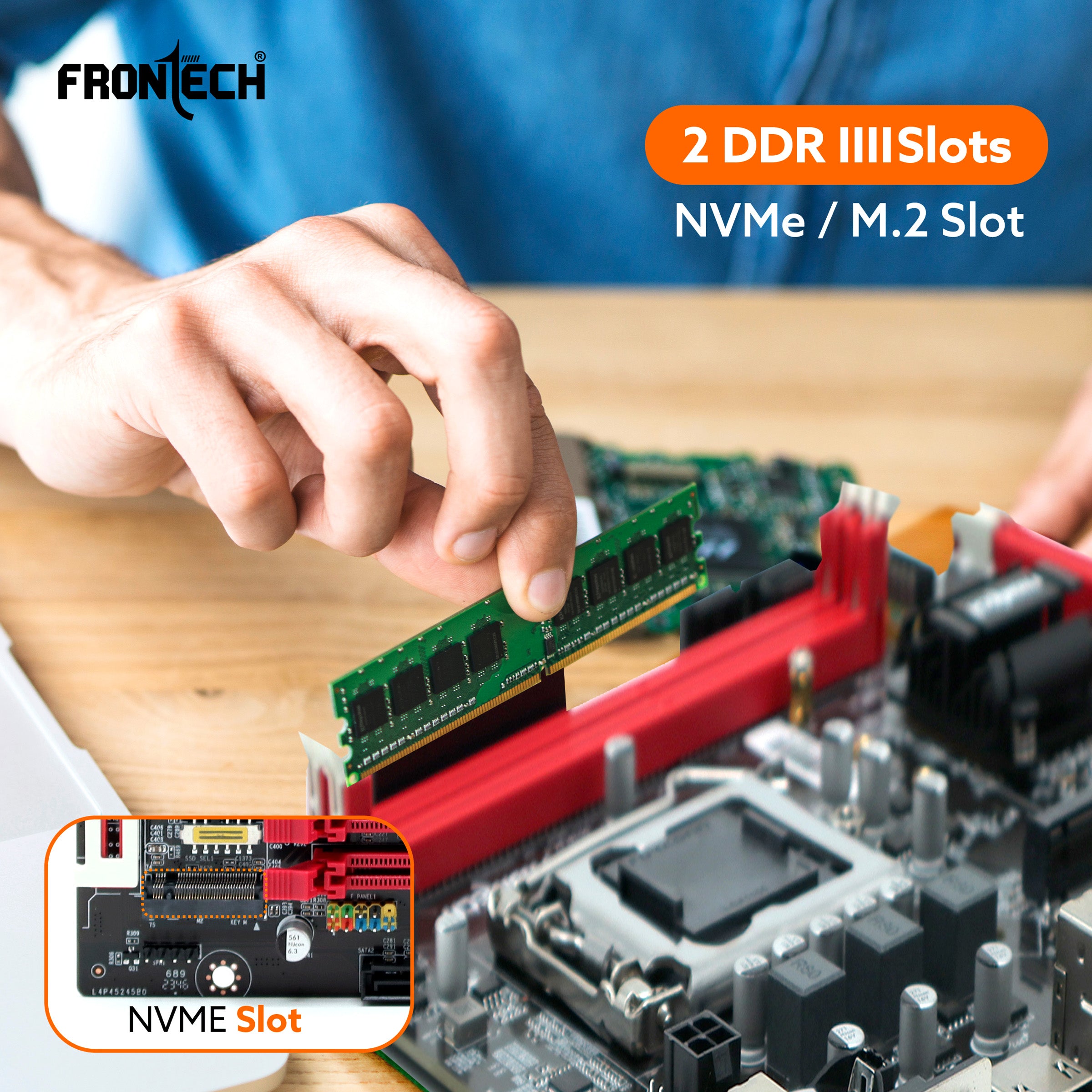 Frontech H110 Motherboard | LGA1151, 2xDDR4, Supports 6th/7th Gen (Skylake) CPUs, 2xUSB 3.0, 4xUSB 2.0, 3xSATA, NVMe/M.2, HDMI, VGA, PCIe x16 (FT-0475) Frontech H110 Motherboard | LGA1151, 2xDDR4, Supports 6th/7th Gen (Skylake) CPUs, 2xUSB 3.0, 4xUSB 2.0, 3xSATA, NVMe/M.2, HDMI, VGA, PCIe x16 (FT-0475)